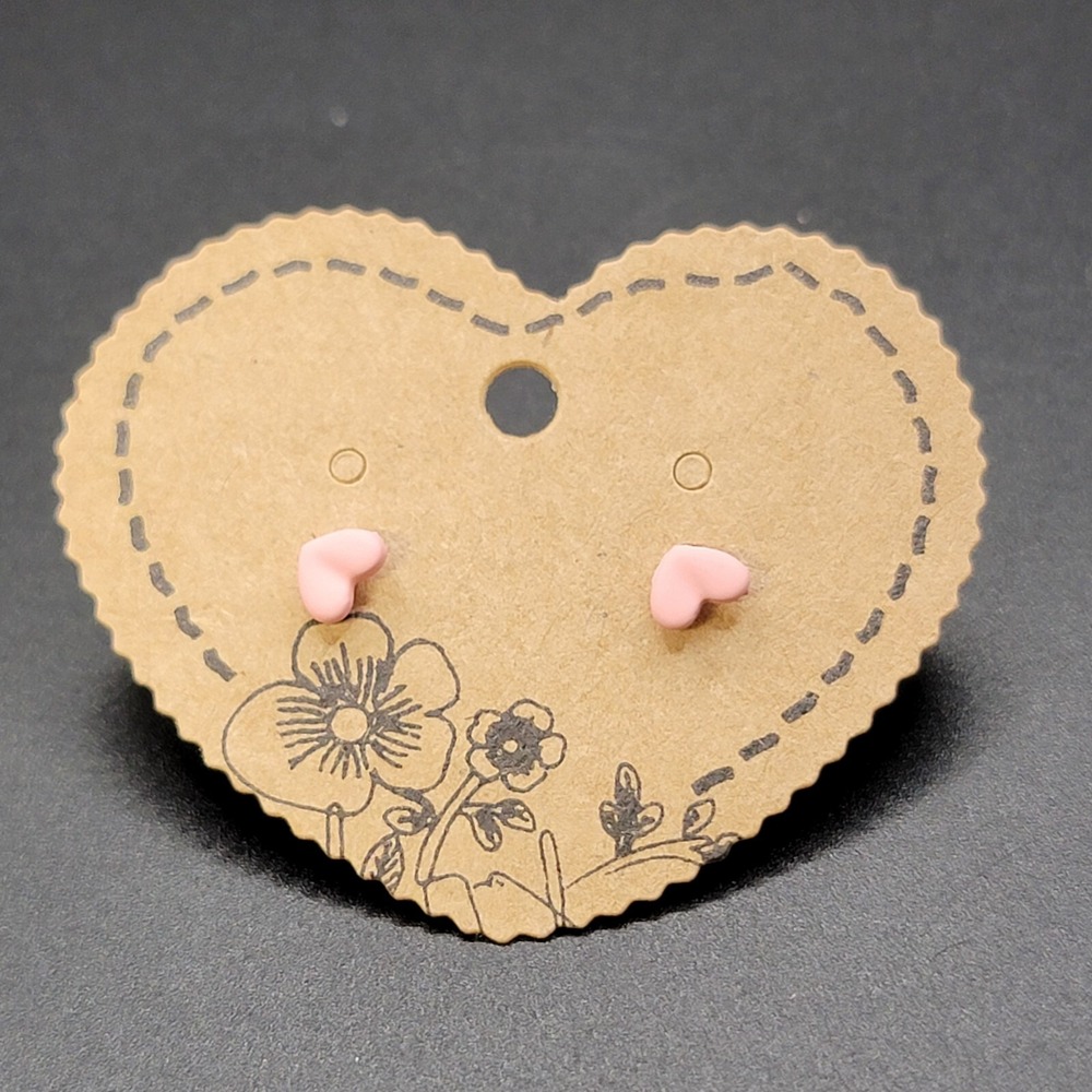 Mini Pink Heart Earrings
